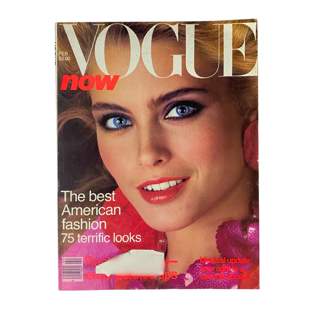 VTG Vogue Magazine February 1981 Kim Alexis by Richard Avedon