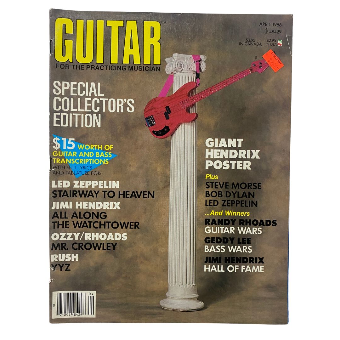 Guitar for the Practicing Musician Magazine April 1986 Jimi Hendrix w Poster