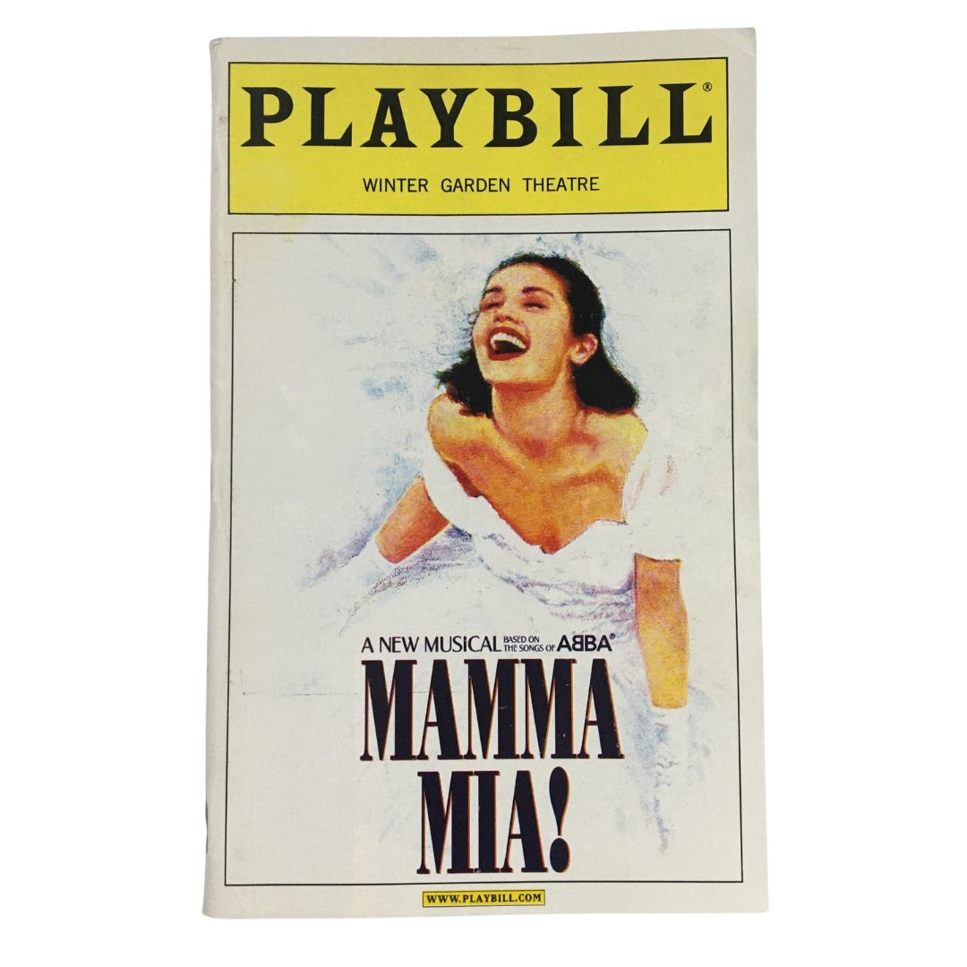 2001 Playbill Winter Garden Theatre Presents The Songs of Abba Mamma Mia Musical