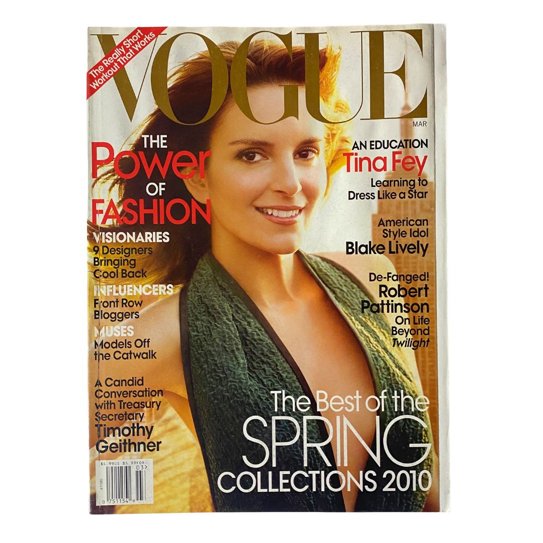 Vogue Magazine March 2010 Tina Fey Cover & Blake Lively Feature No Label VG