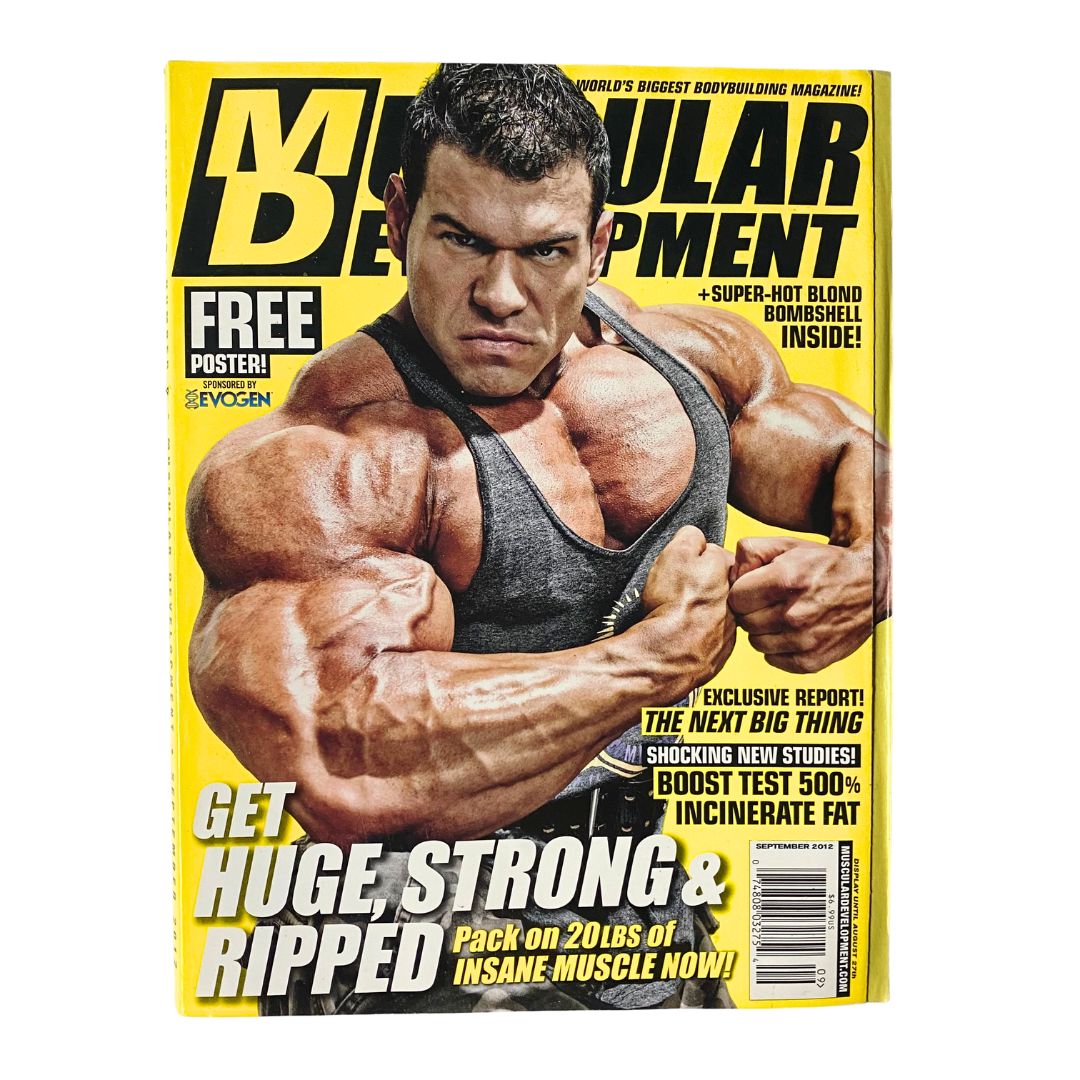 Muscular Development Magazine September 2012 Stephen Kuclo w Poster No Label