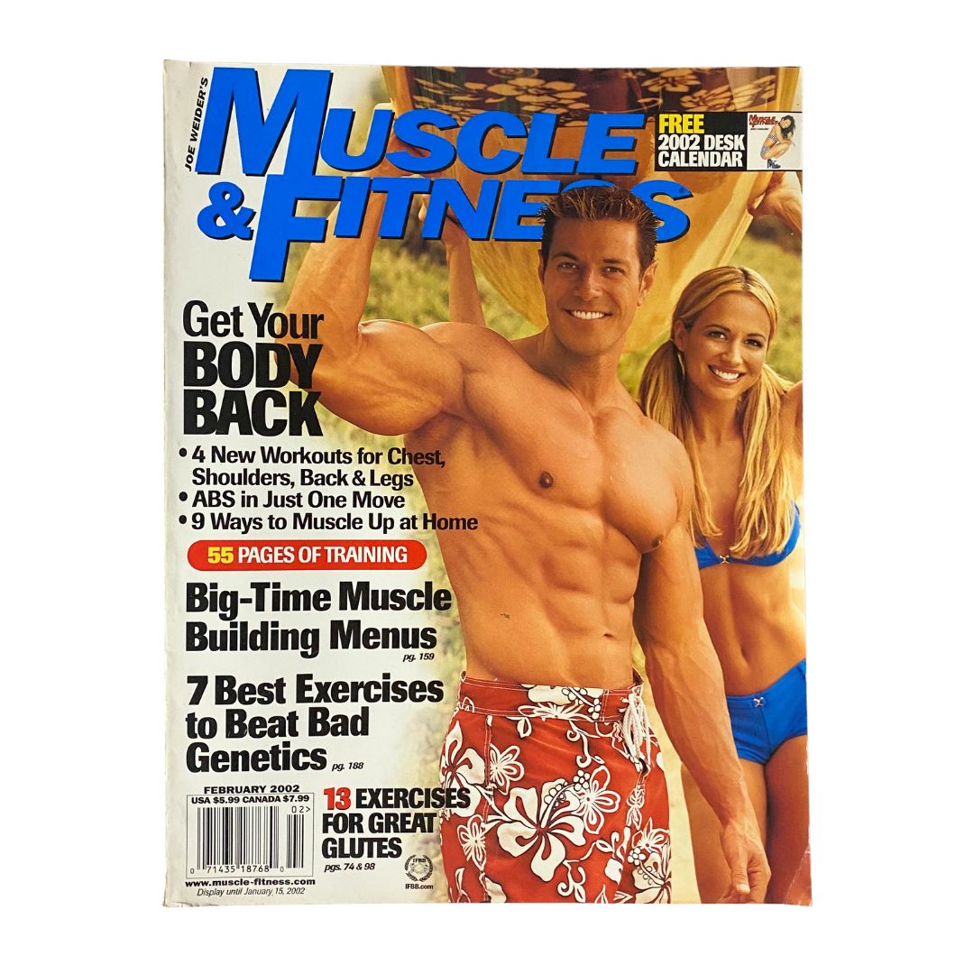 Muscle & Fitness Magazine February 2002 Christian Boeving Cover No Label