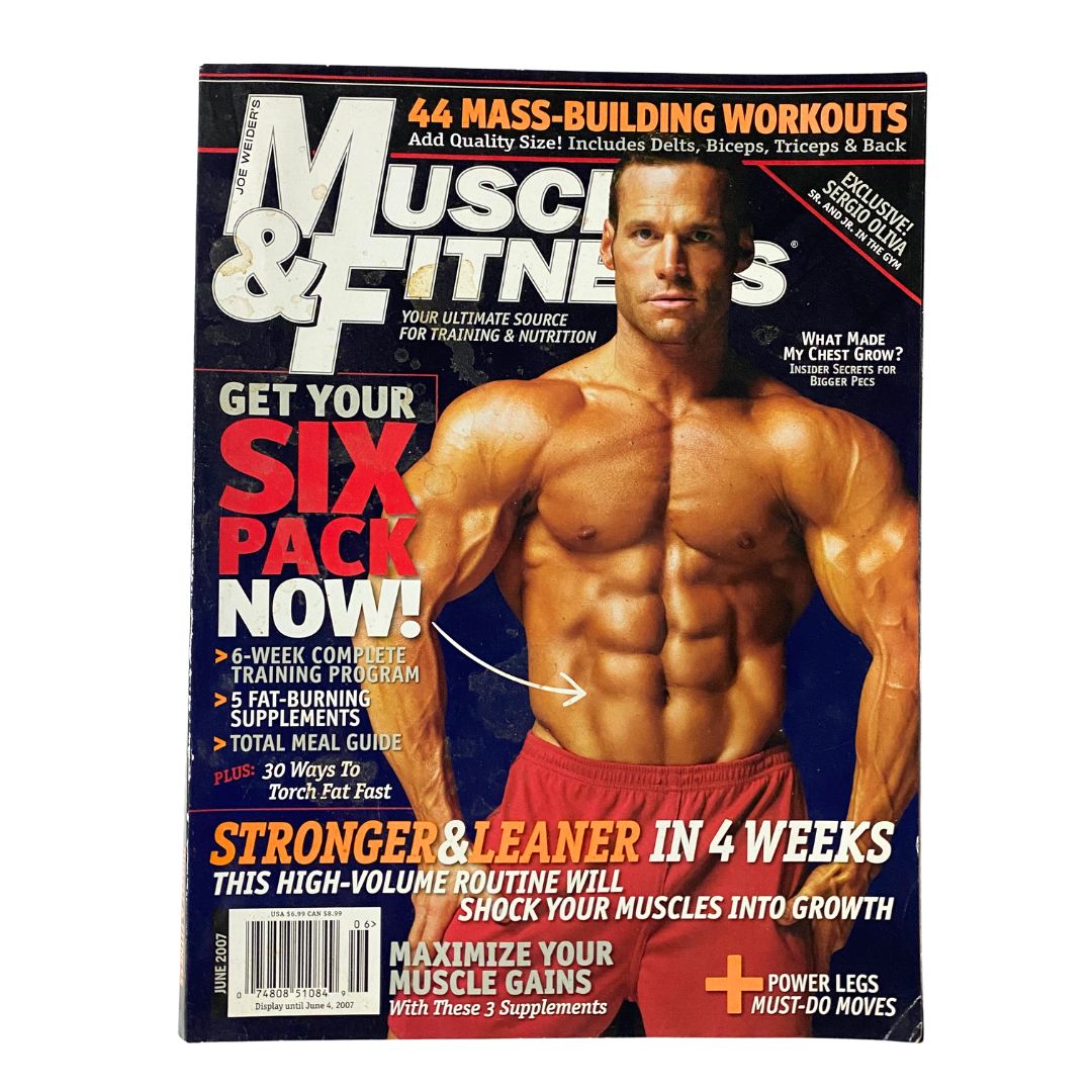 Muscle & Fitness Magazine June 2007 James Romagna No Label GD Interior