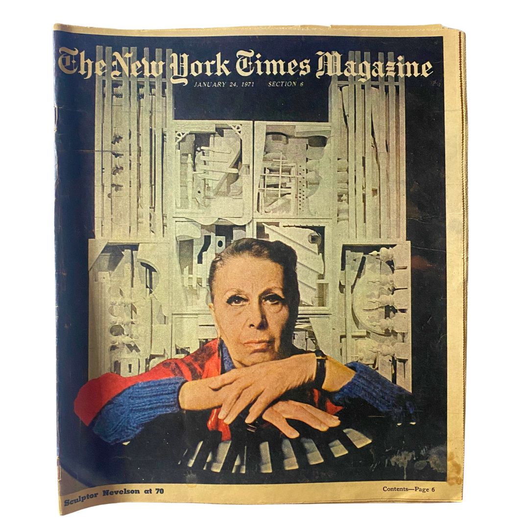 The New York Times Magazine January 24 1971 Sculptor Louise Nevelson No Label