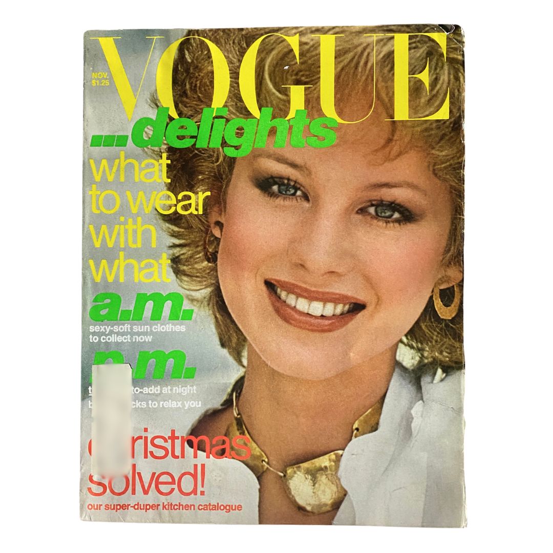 VTG Vogue Magazine November 1976 Rosie Vela by Arthur Elgort