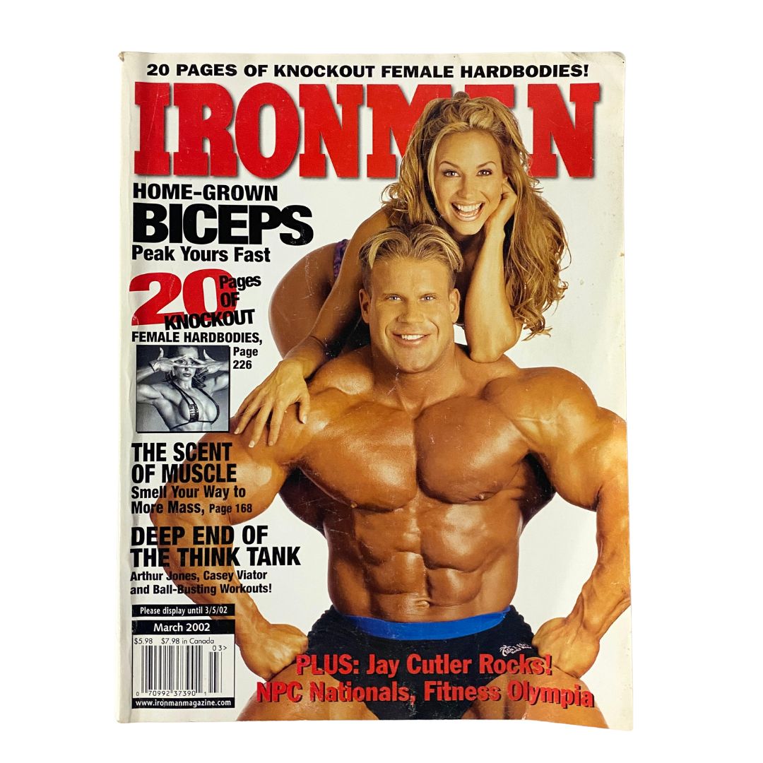 Iron Man Magazine March 2002 Vol 61 No. 3 Jay Cutler, Brandy Flores No Label