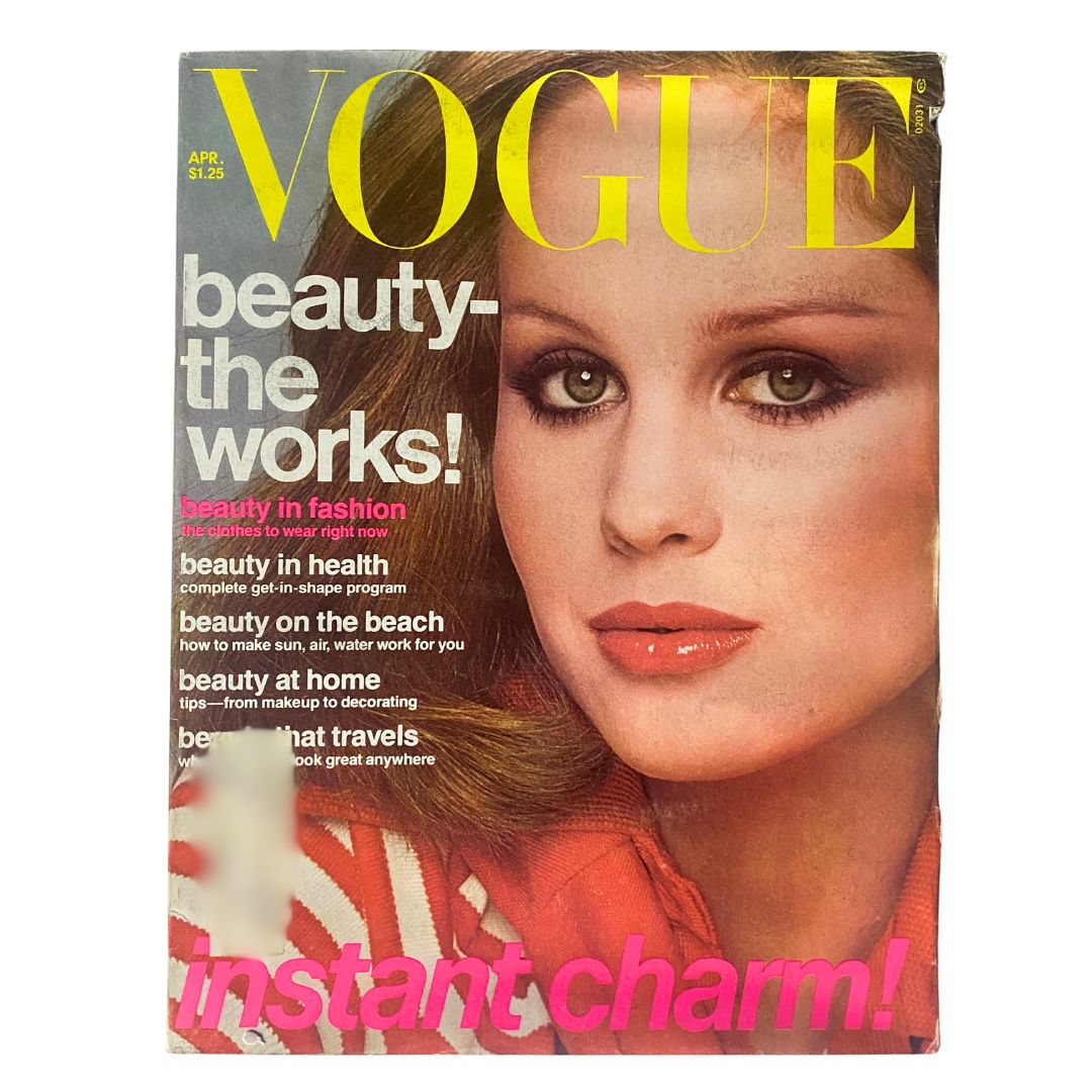 VTG Vogue Magazine April 1976 Rosie Vela by Francesco Scavullo