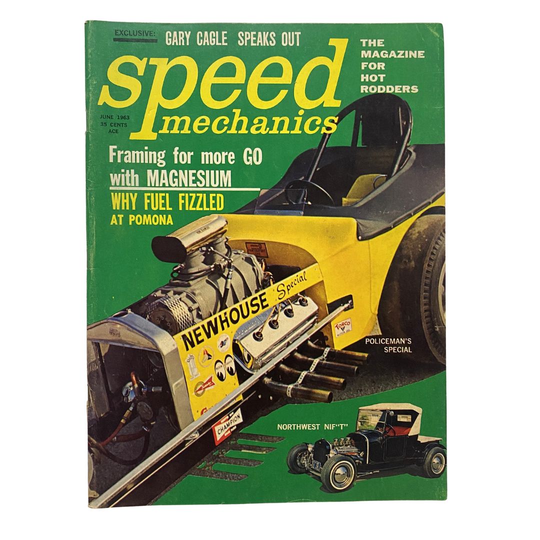 VTG Speed Mechanics Magazine June 1963 Framing for More Go w Magnesium No Label