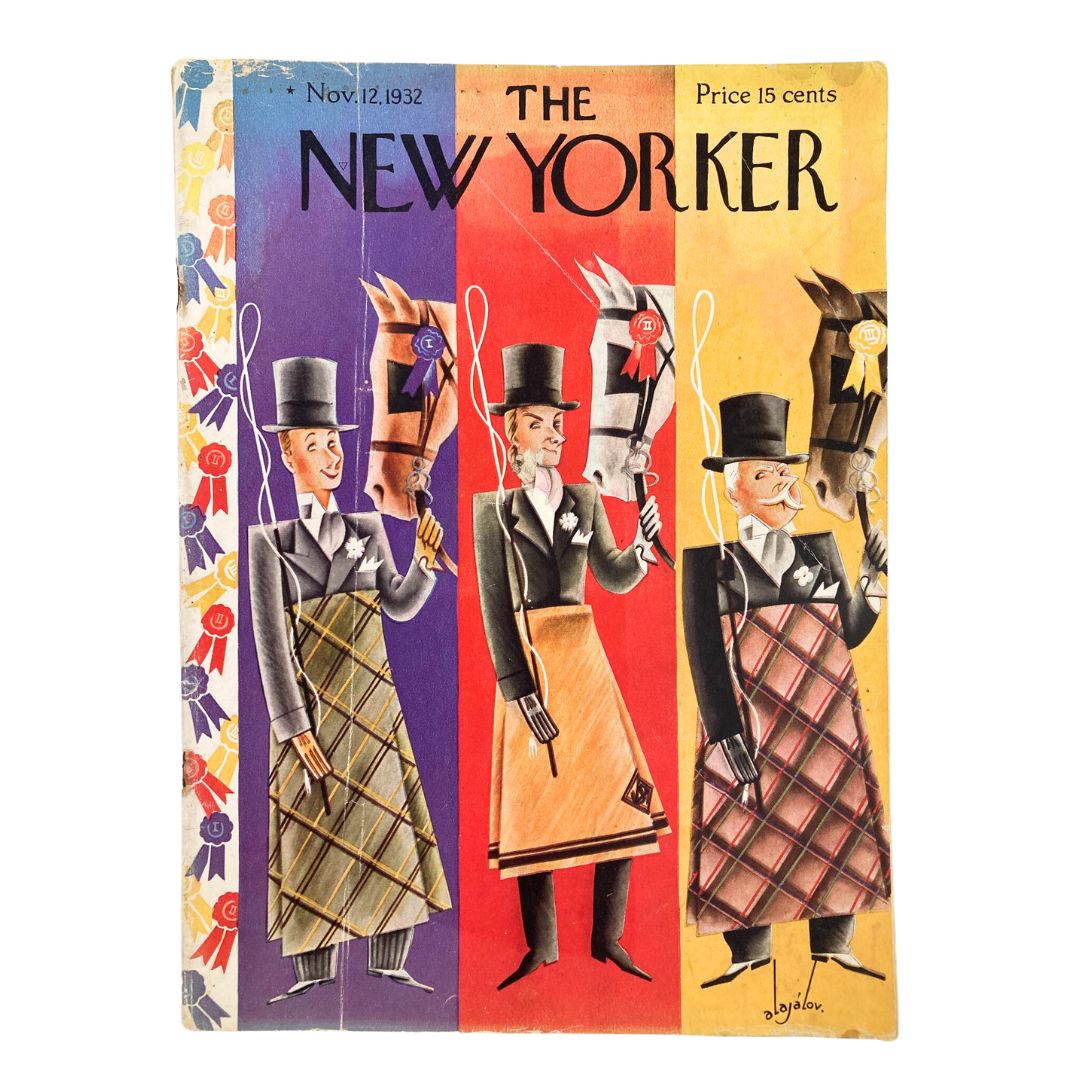 The New Yorker Magazine November 12 1932 Horsemen by Constantin Ajalov No Label