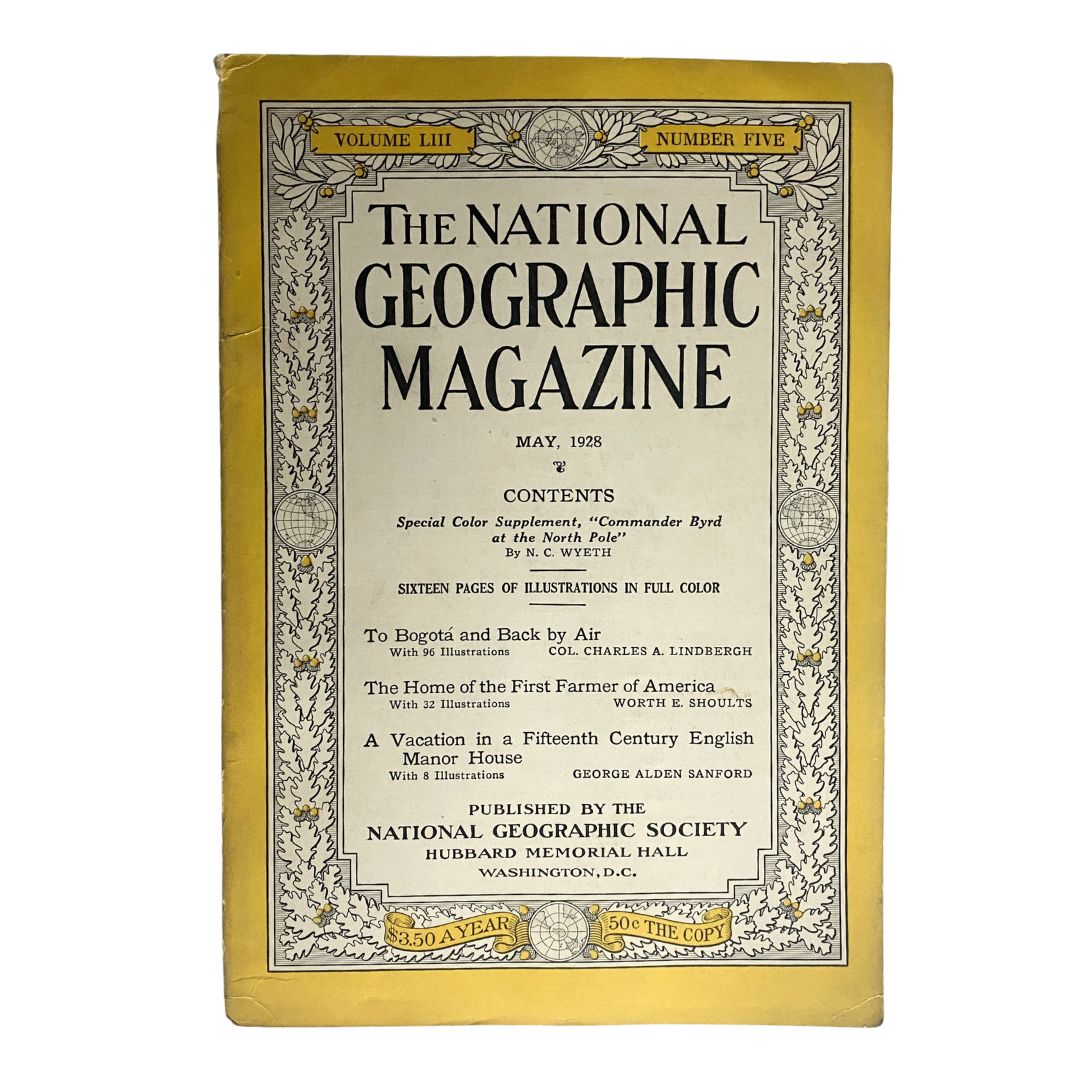 National Geographic Magazine May 1928 Commander Byrd Supplement No Label