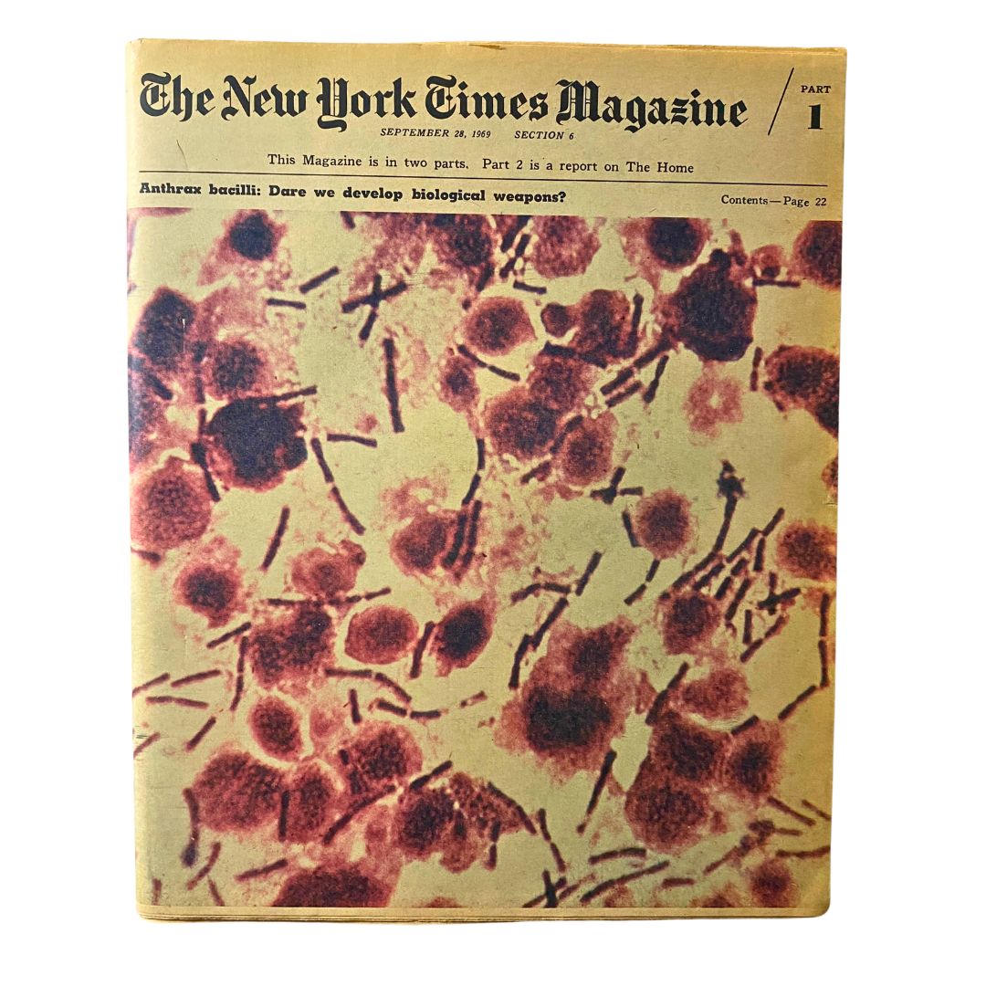 The New York Times Magazine September 28 1969 Anthrax Bacilli Part 2 No Label