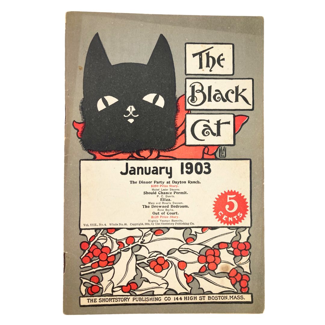 VTG The Black Cat Magazine January 1903 Should Chance Permit No Label