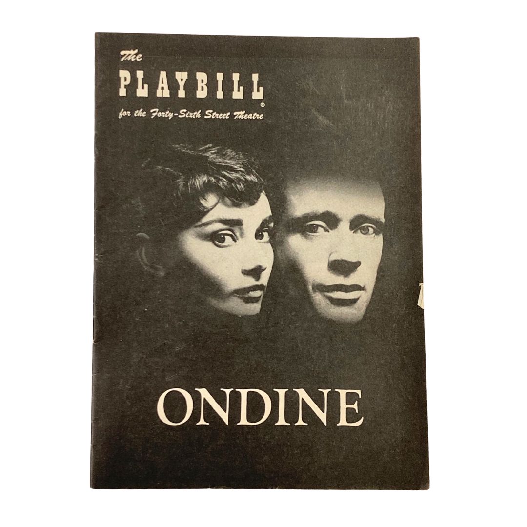 1954 Playbill 46th Street Theatre Mel Ferrer & Audrey Hepburn in Ondine