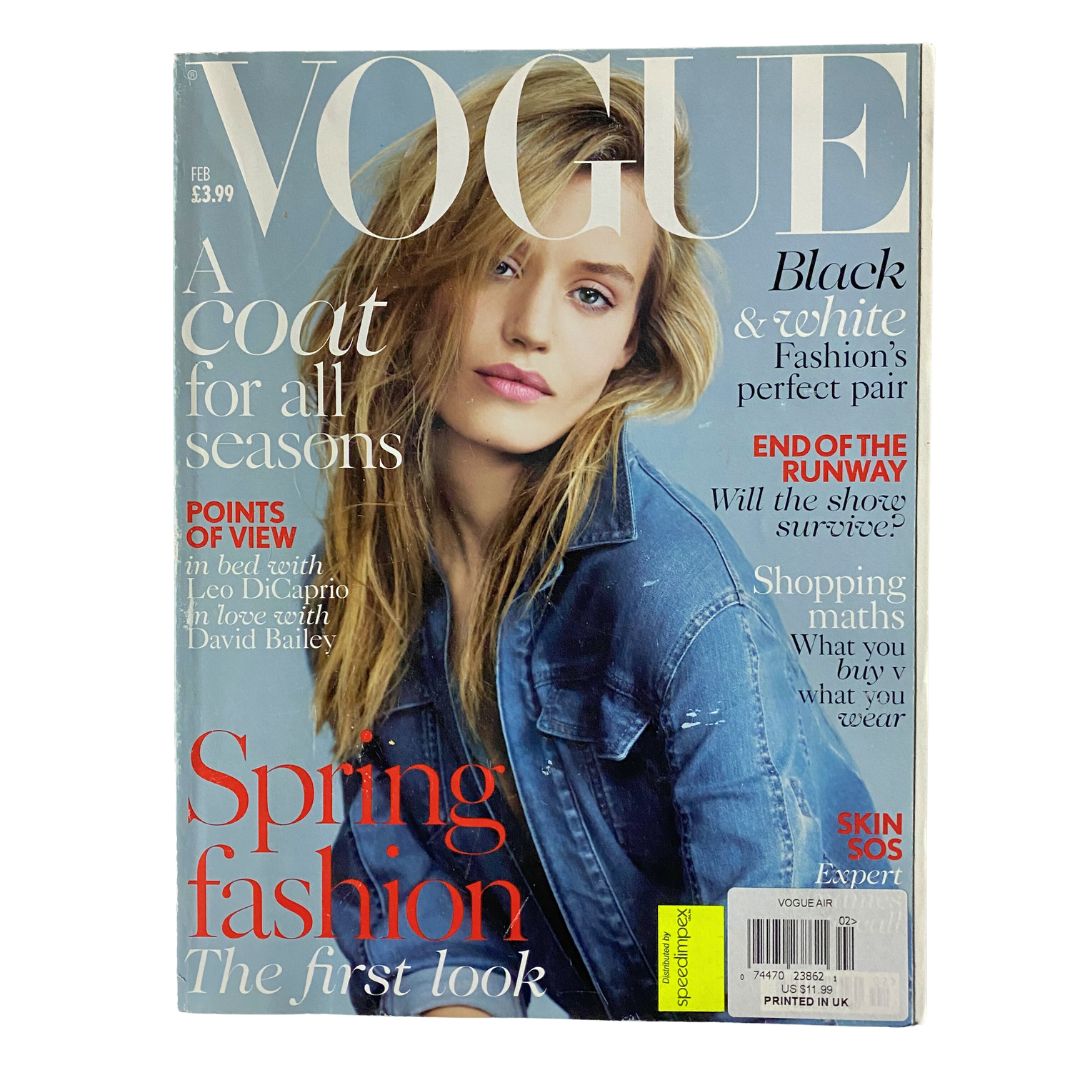 British Vogue UK Magazine February 2014 Georgia May Jagger Cover No Label