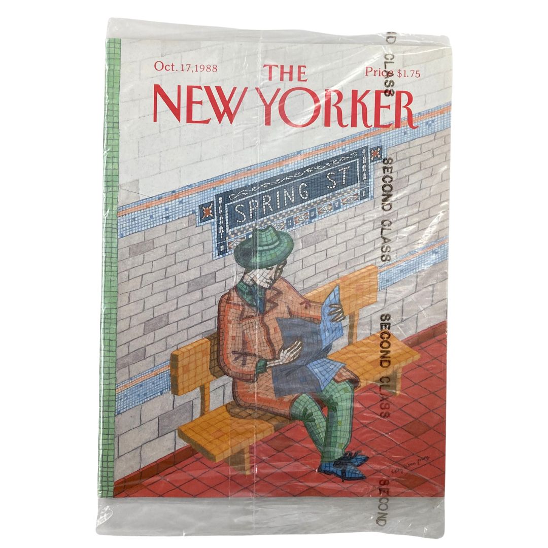 The New Yorker Full Magazine October 17 1988 Spring Street VG Sealed No Label