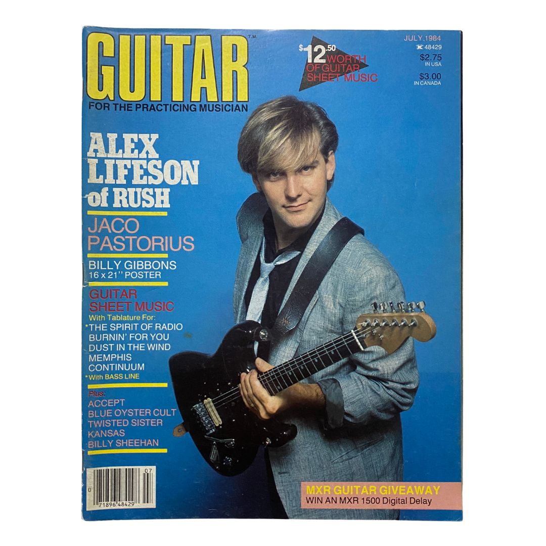 Guitar for the Practicing Musician Magazine July 1984 Alex Lifeson No Label