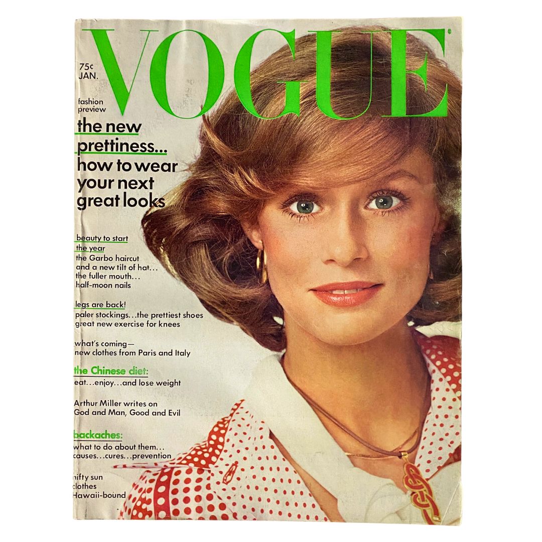 VTG Vogue Magazine January 1973 Lauren Hutton by Richard Avedon No Label