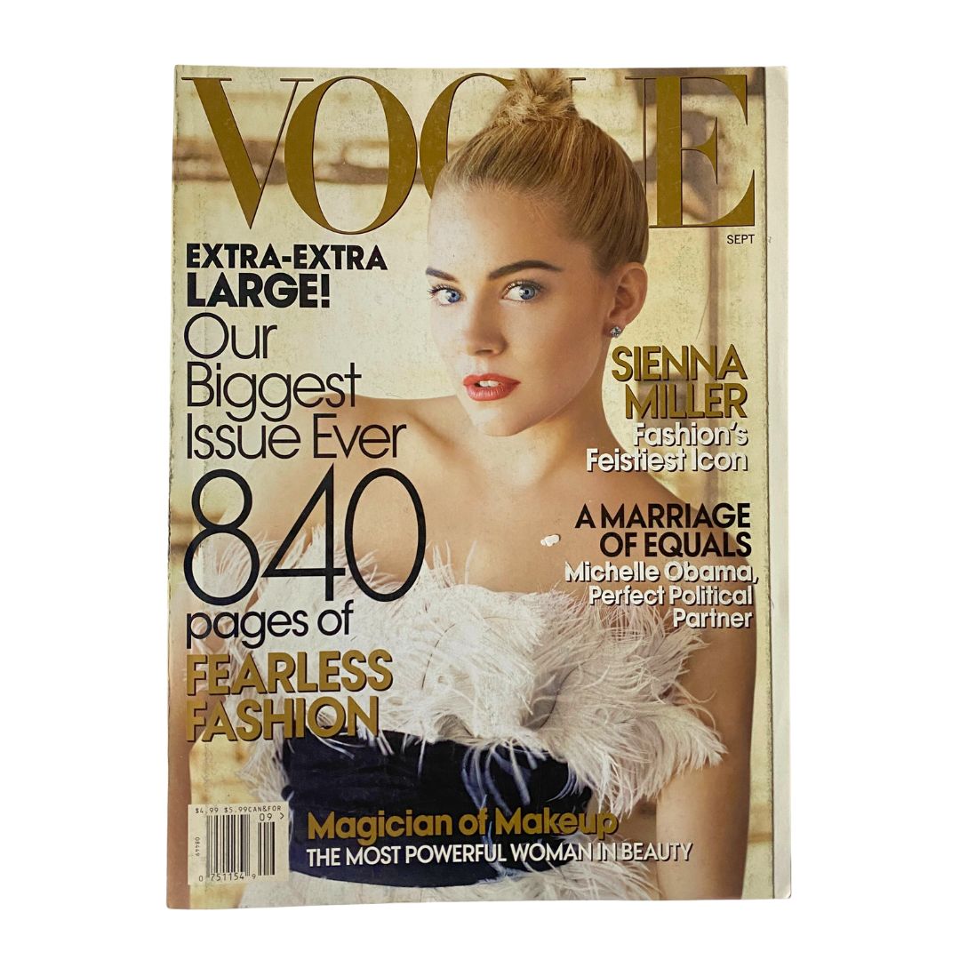 Vogue Magazine September 2007 Sienna Miller by Mario Testino No Label VG