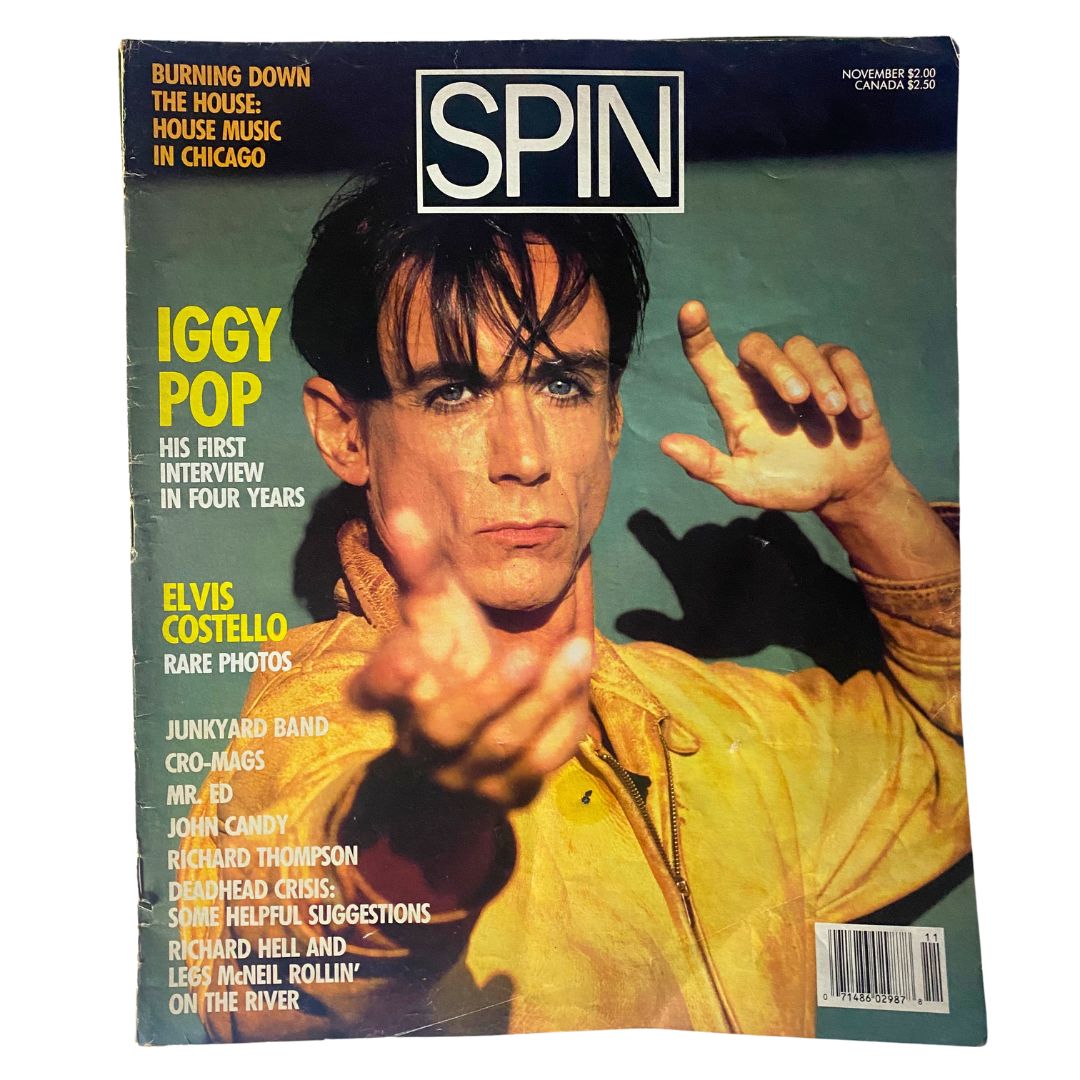 VTG Spin Magazine November 1986 Vol 2 No. 8 Iggy Pop, Elvis Costello No Label