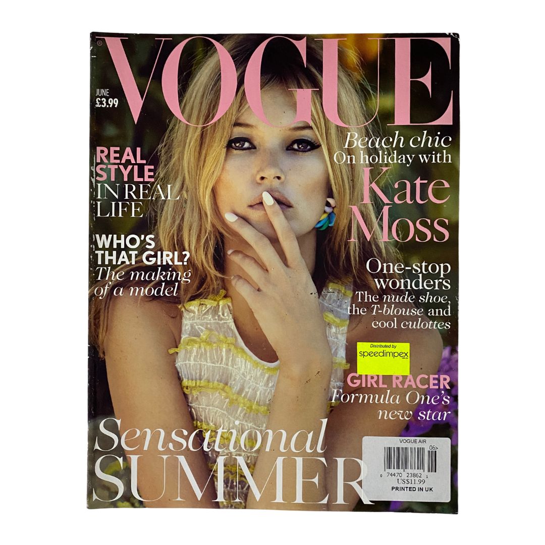 British Vogue UK Magazine June 2013 Kate Moss Cover No Label