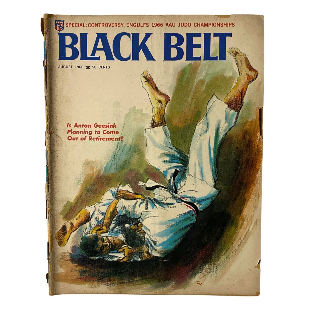 VTG Black Belt Magazine August 1966 Anton Geesink No Label GD Interior