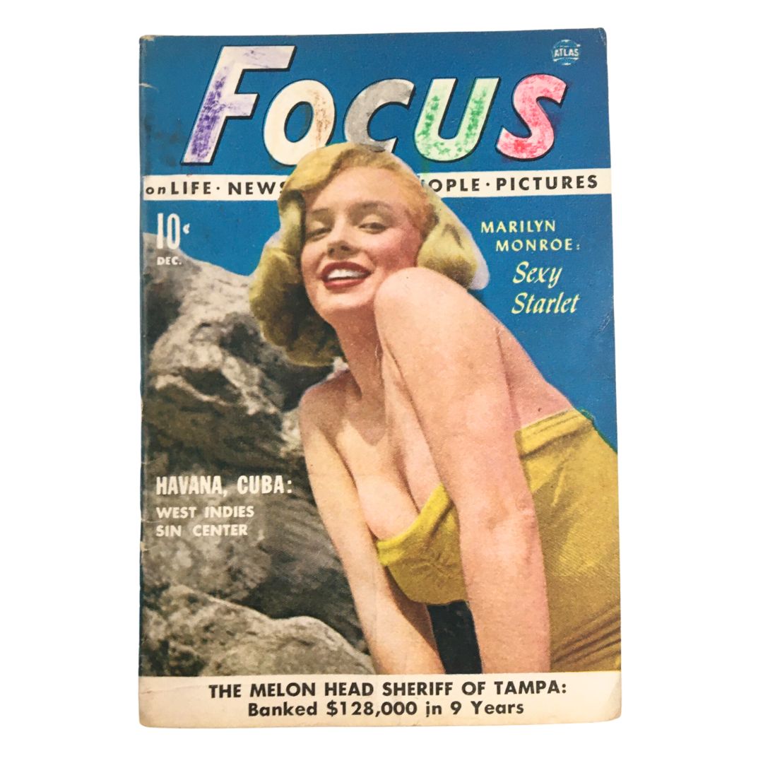 VTG Focus Magazine December 1951 Marilyn Monroe Sexy Starlet No Label