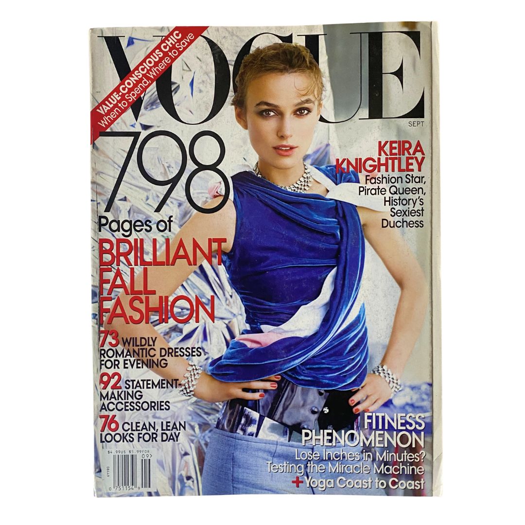 Vogue Magazine September 2008 Keira Knightley by Mario Testino No Label