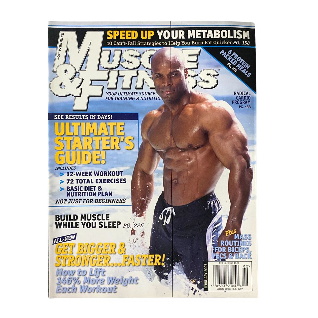 Muscle & Fitness Magazine February 2007 Morris Mendez Cover No Label VG