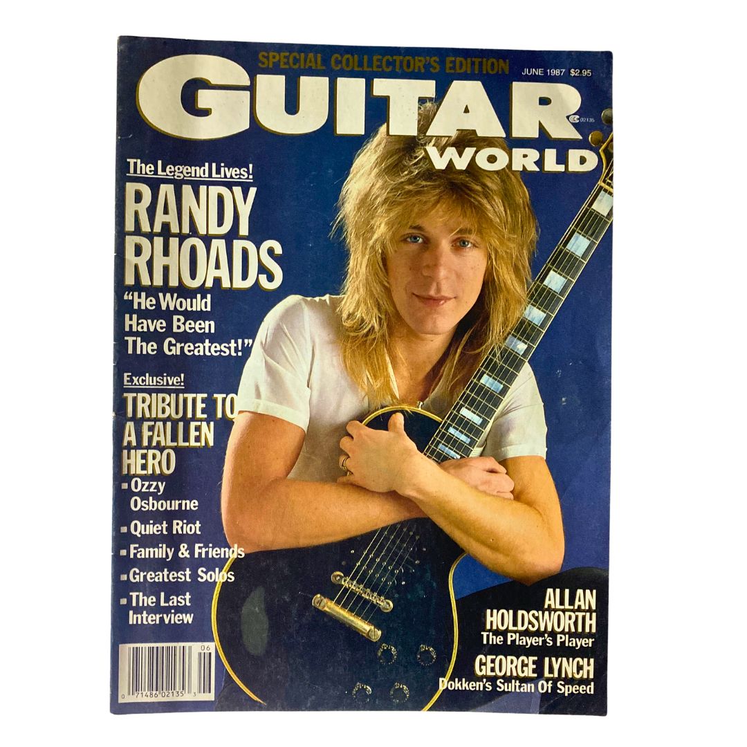 VTG Guitar World Magazine June 1987 Randy Rhoads No Label