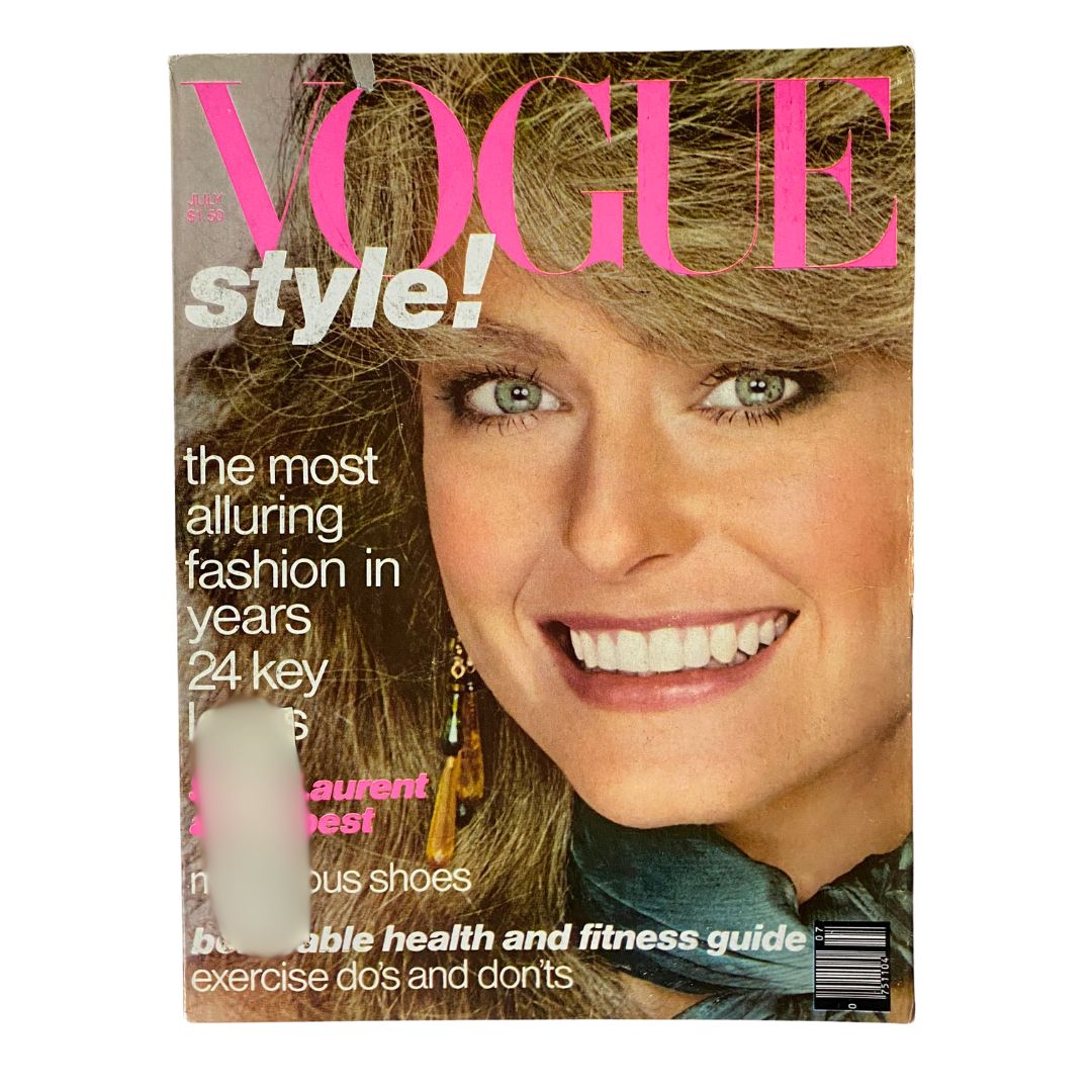 VTG Vogue Magazine July 1978 Farrah Fawcett by Patrick Demarchelier