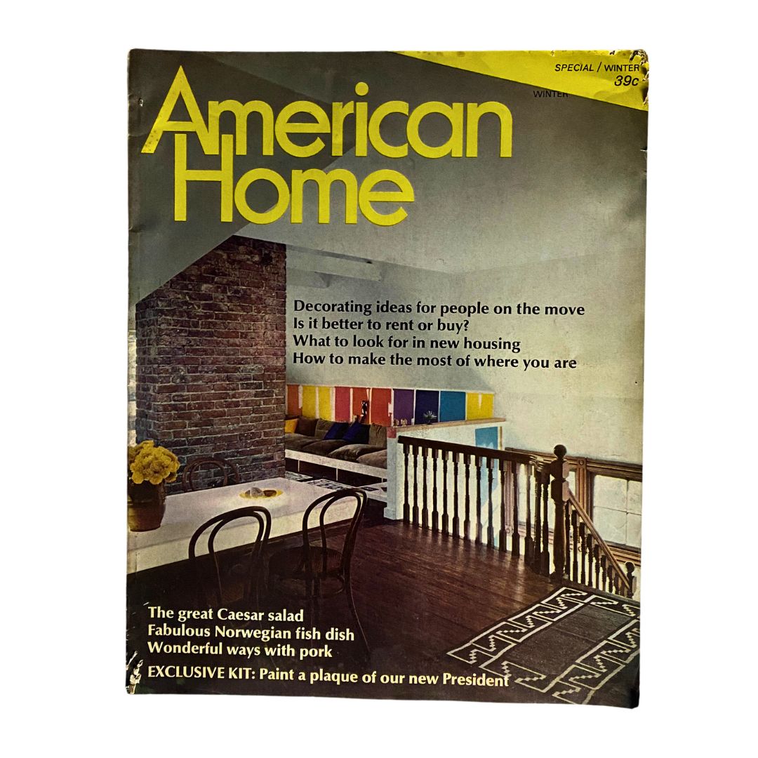 VTG American Home Magazine Winter 1969 An Attic Apartment No Label