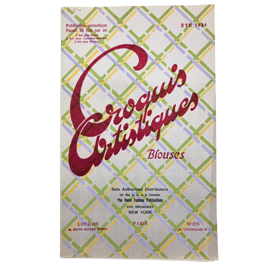 1934 Croquis Artistiques Blouses No. 5 Brochure Catalog