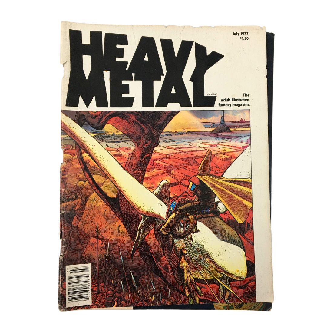 VTG Heavy Metal Magazine July 1977 Vol I #4 Arzach Rides Again No Label