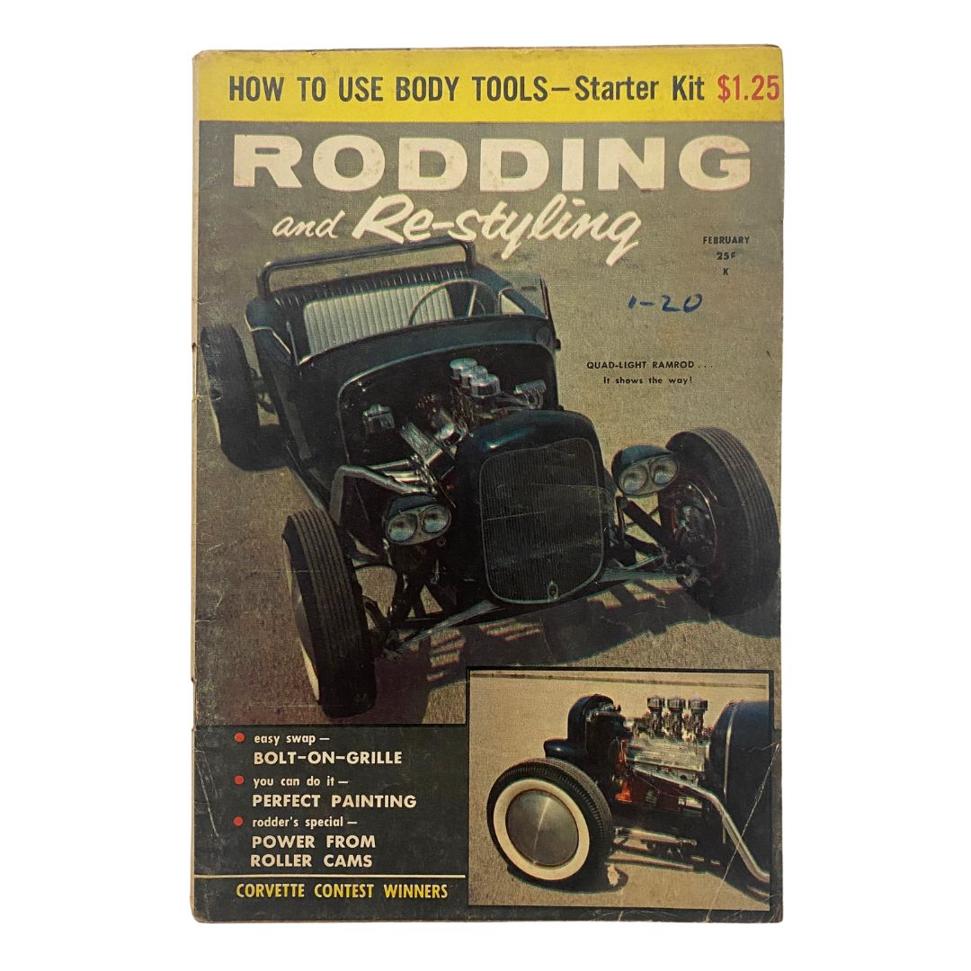 VTG Rodding & Re-Styling Magazine February 1959 De Bruyn's Fine Deuce No Label