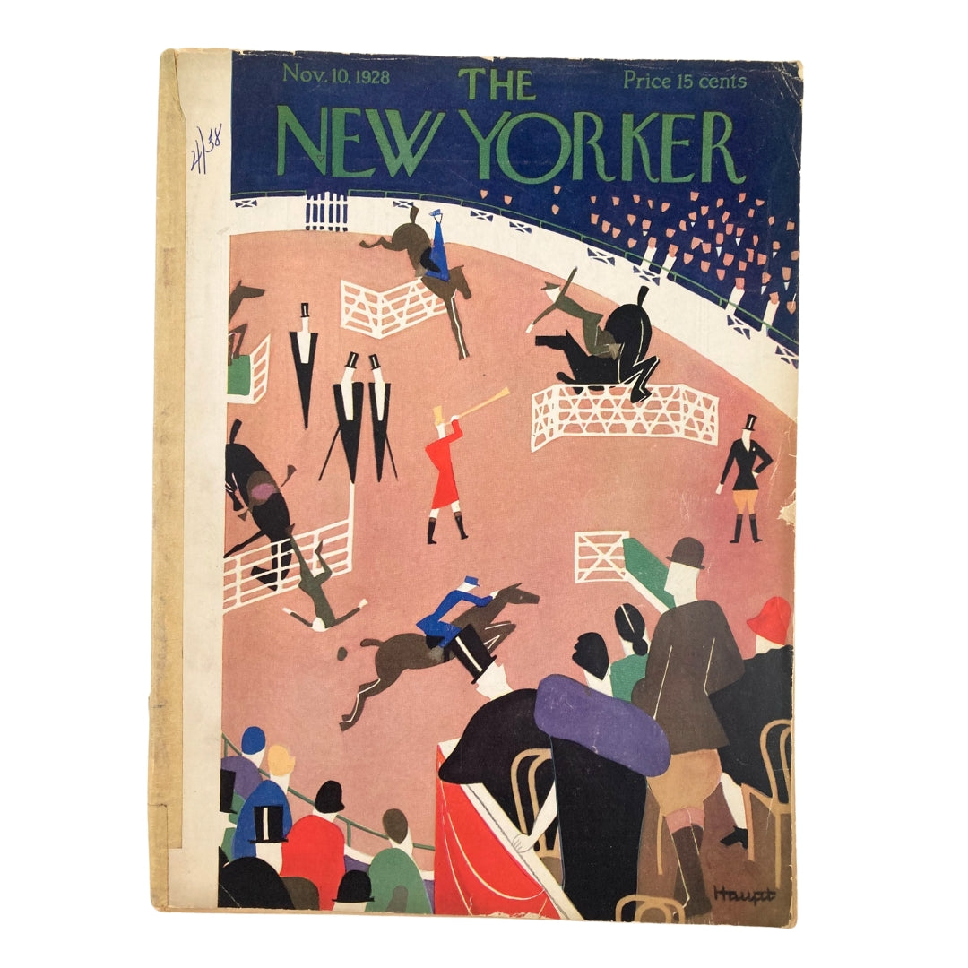 The New Yorker Magazine November 10 1928 Equestrian Games by Theodore Haupt