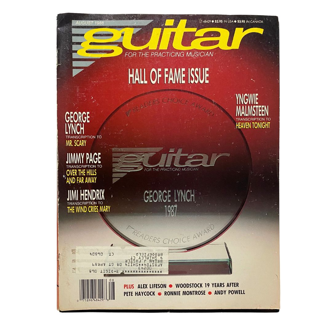 Guitar for the Practicing Musician Magazine August 1988 Hall of Fame w Poster