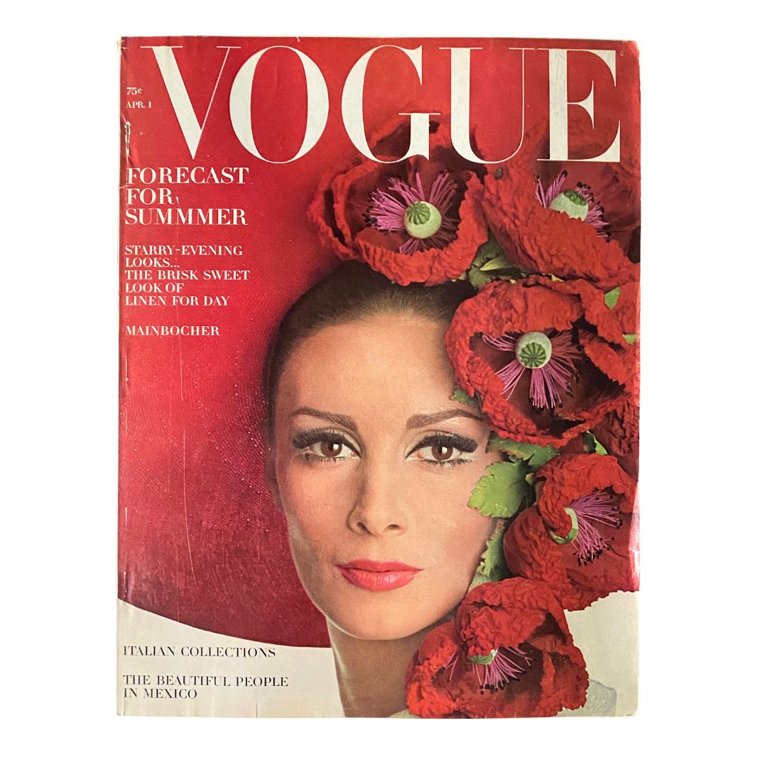 VTG Vogue Magazine April 1 1965 Sue Murray Cover No Label