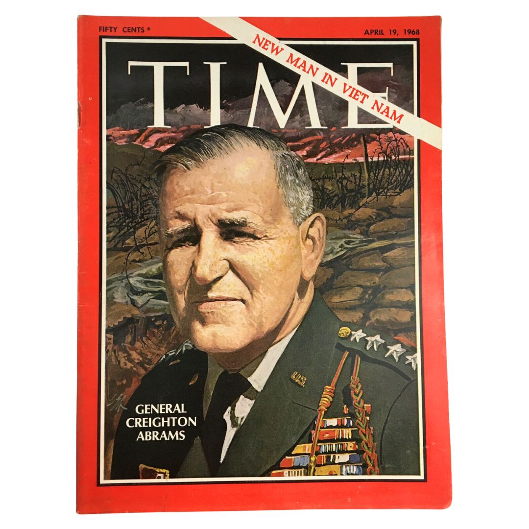 Time Magazine April 19 1968 General Creighton Abrams in Viet Nam No Label