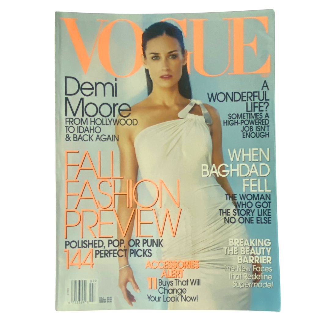 Vogue Magazine July 2003 Demi Moore by Mario Testino No Label