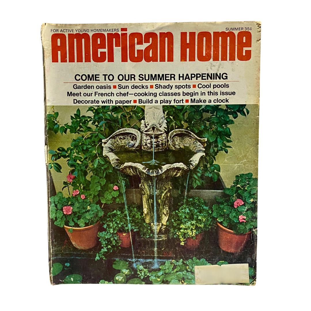VTG American Home Magazine Summer 1967 Plan A Garden Oasis