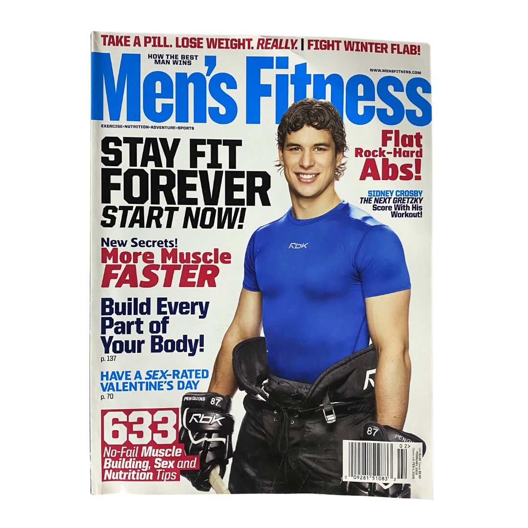 Men's Fitness Magazine February 2008 Sidney Crosby Cover No Label