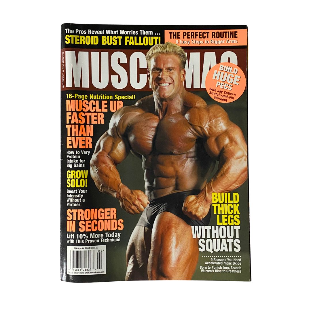 MuscleMag Magazine February 2008 No. 309 Jay Cutler Cover No Label