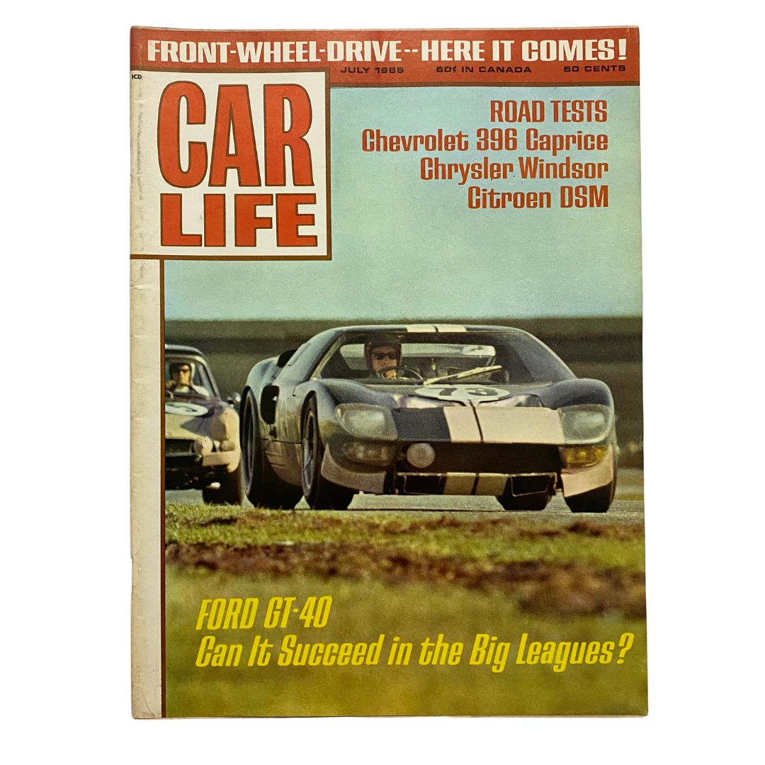 VTG Car Life Magazine July 1965 Chevrolet 396 & Caprice Road Test No Label