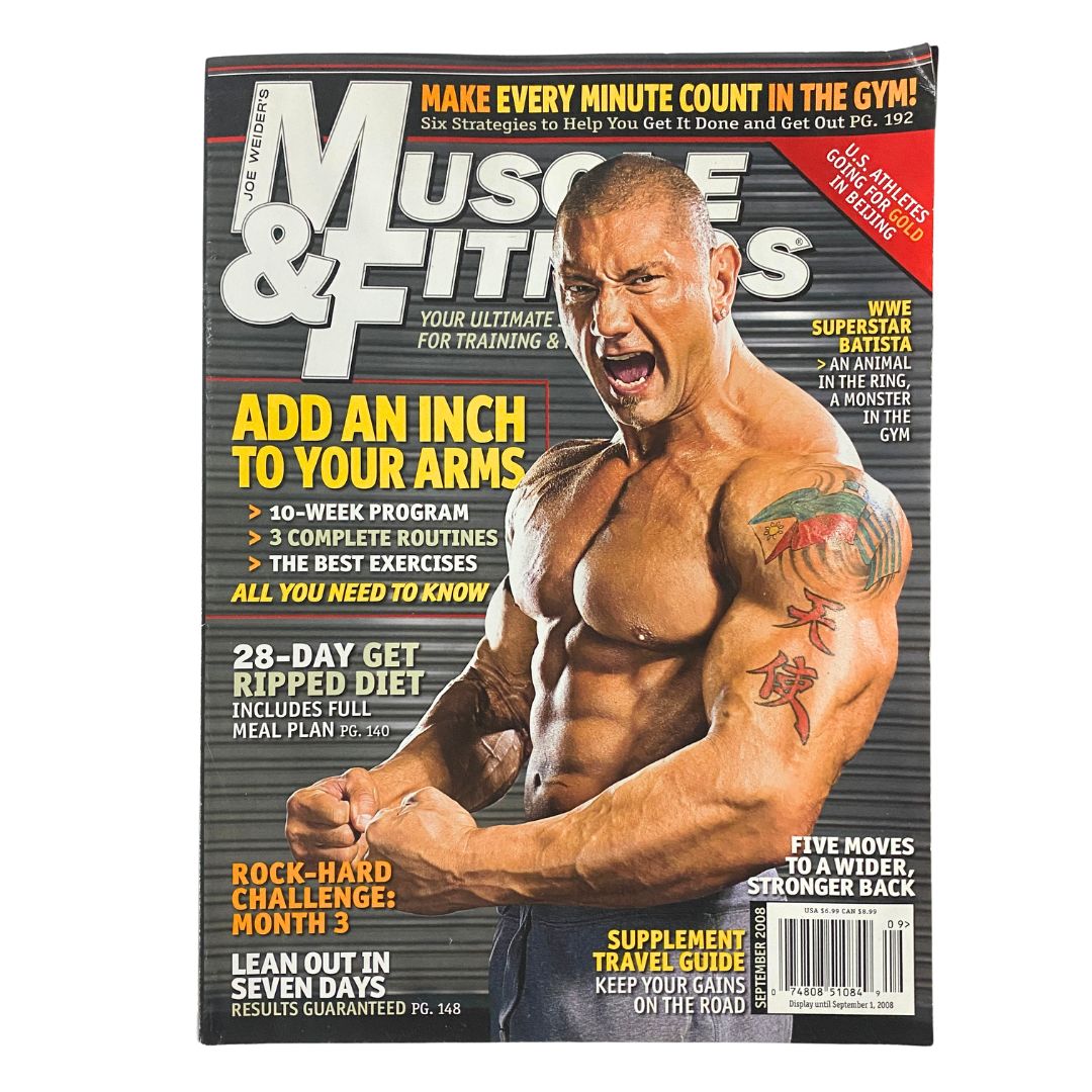 Muscle & Fitness Magazine September 2008 David Bautista Cover No Label