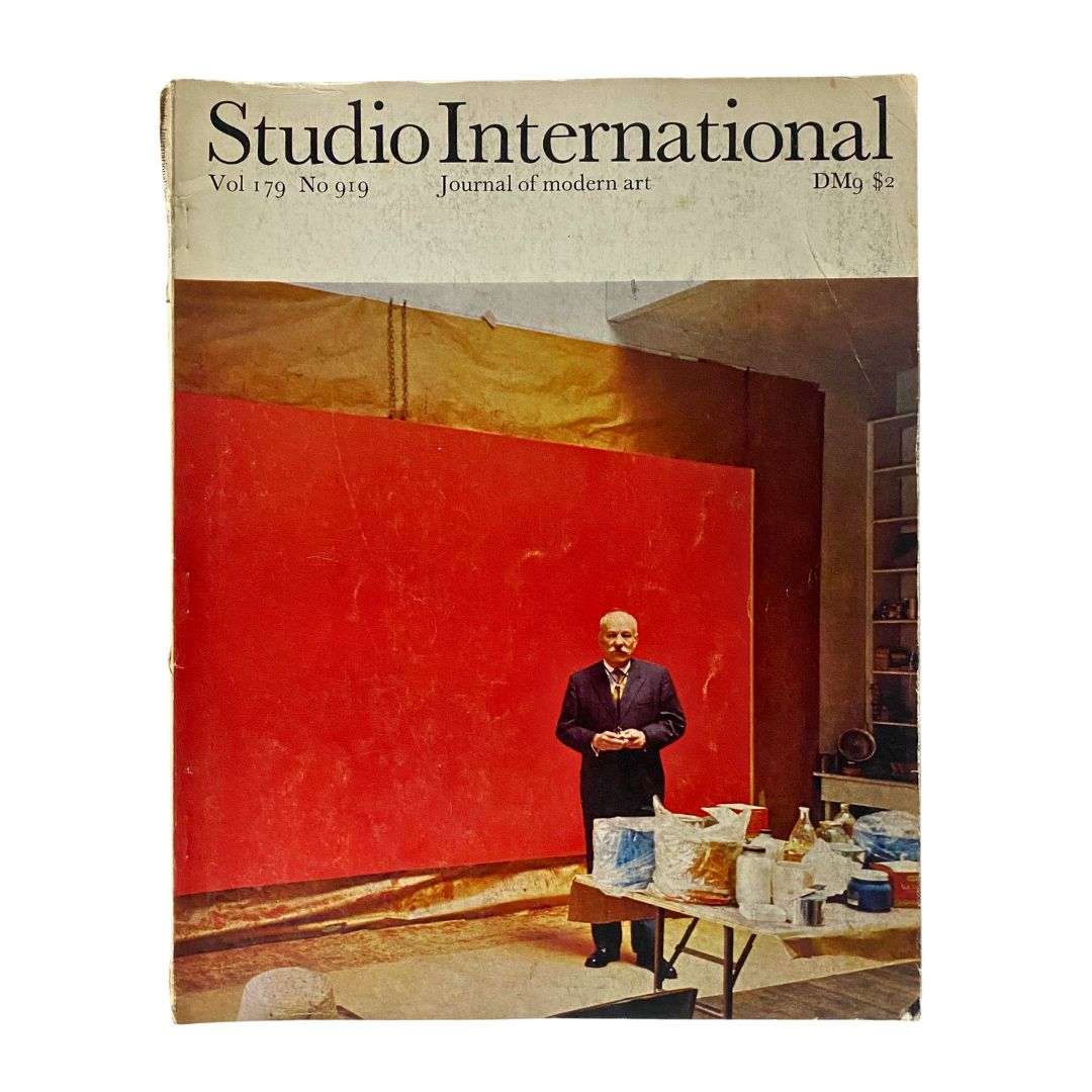 VTG Studio International Magazine February 1970 Barnett Newman Studio No Label