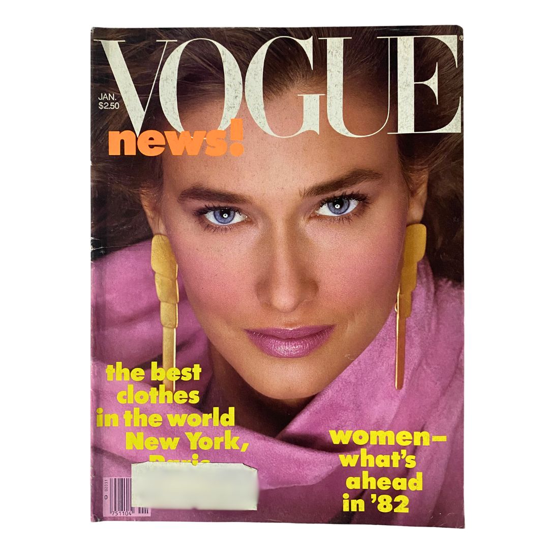 VTG Vogue Magazine January 1982 Rosemary McGrotha by Richard Avedon