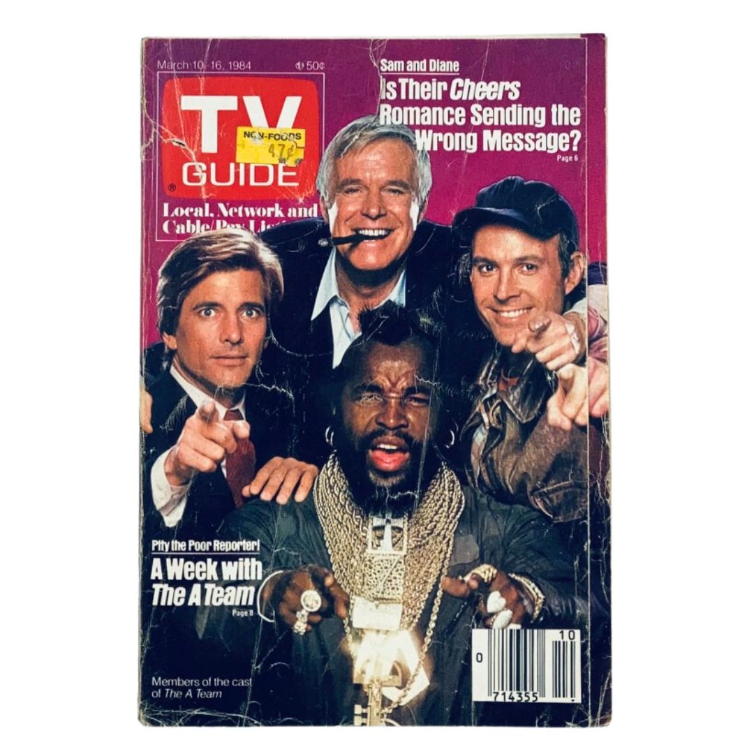 TV Guide Magazine March 10 1984 The A Team Cast WA-Baltimore Ed. No Label