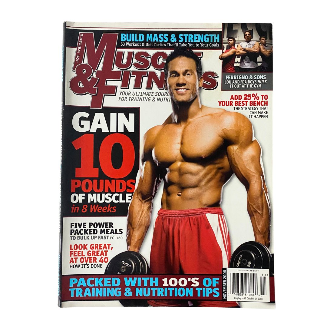 Muscle & Fitness Magazine November 2008 Chad Krouse Cover No Label VG