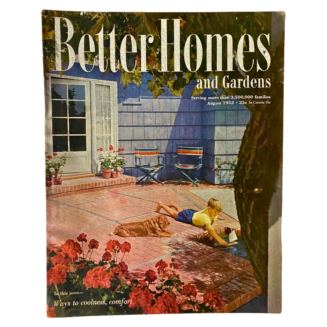 VTG Better Homes & Gardens Magazine August 1952 Ways to Coolness No Label