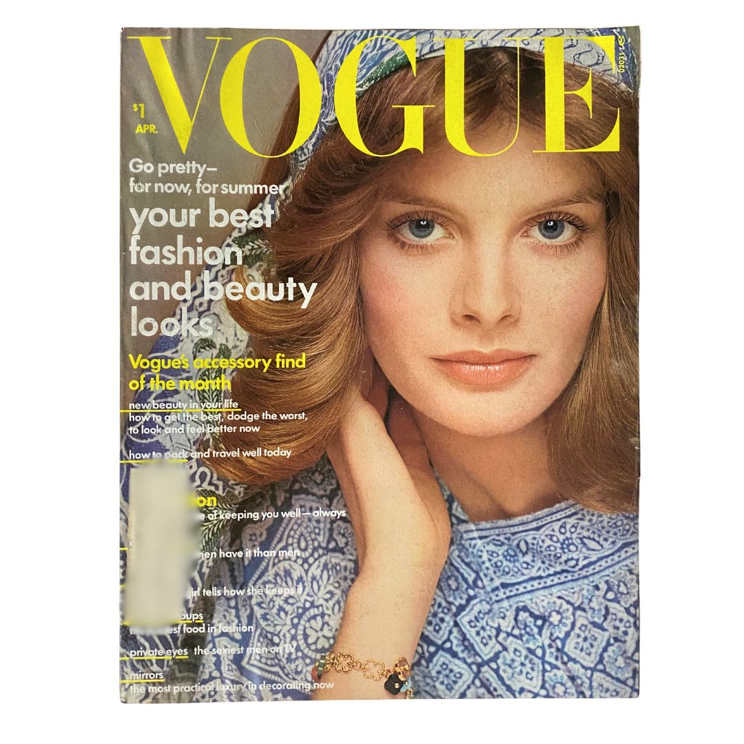 VTG Vogue Magazine April 1974 Rene Russo by Richard Avedon